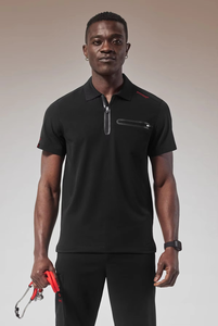 Set Uniforme da Uomo Nero con Tasche Zip e <span class=keywords><strong>Sneakers</strong></span> Rosse, Set Completo con Tasche Zip e <span class=keywords><strong>Sneakers</strong></span> per Ospedale - Product Image 5