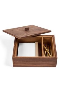 <b>Memory</b> Jewelry Storage <b>Box</b> Wooden Rectangle Lid 1 Layer Natural Finish Minimalist Design Dishwasher Safe Food Grade - Product Image 5