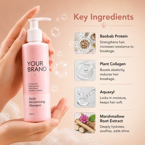 Champú Hidratante Profundo de Marca Privada con Aceite de Argán y Ácido Hialurónico para Cabello Seco - Product Image 1