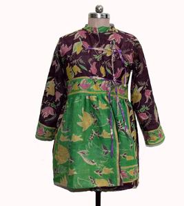 Vintage Kantha Jacket Gujarati Style Kedia <b>Dress</b> Vintage Patchwork Jacket for Women - Product Image 1