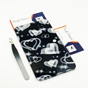 ตัวต่อขนตาคริลิคดีไซน์รูปหัวใจพิมพ์ลายโลโก้ที่ทันสมัยเป็นมิตรกับสิ่งแวดล้อม - Product Image 6