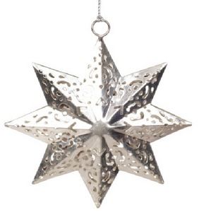 Adorno Navideño Colgante de Estilo Moderno, Resistente al Agua, Hecho a Mano con Cuentas, Diseño Personalizado, Venta al Por Mayor de Fábrica Double Silver Star - Product Image 1