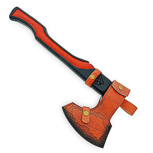 Tomahawks Industriales Premium de Acero Inoxidable con Alto Contenido de Carbono 1095, Cabeza Grabada, Mango de Madera Tallado a Mano, para Campismo y Caza al Aire Libre - Product Image 5