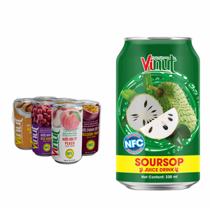 VINUT precio de fábrica sin azúcar 330ml bebida de jugo de Guanábana Etiqueta Privada OEM/ODM de Vietnam fabricante otras bebidas - Product Image 1