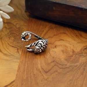 Anillo Abierto Ajustable de Latón con Cabeza de León Vintage para Hombre |   Joyería gótica punk al por mayor - Product Image 5