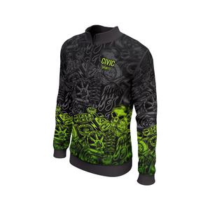 Sudadera de poliéster de alta calidad con cremallera 1/4 y manga larga para hombre, sudaderas con capucha de talla grande con logotipo personalizado impreso para invierno - Product Image 5