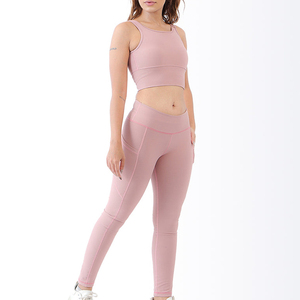 Matching Women Workout Sets Two Piece Yoga Sets <b>Cross</b> Back Tank <b>Top</b> High Waist Leggings Sets Gym Outfits Work Out Clothes - Product Image 6