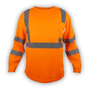 Kokal Safety Hi Viz <b>Shirt</b> <b>Orange</b> Long Sleeve <b>T</b>-<b>Shirt</b> - Product Image 1