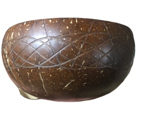 Juego de cuencos para batidos de ensalada de cáscara de coco tallados a mano personalizables de calidad superior plato de comida hecho a mano cartón de fábrica competitivo - Product Image 2