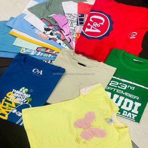 เสื้อยืดผ้าฝ้ายพิมพ์ลายสำหรับเด็กทารกและเด็กโต คอลเลคชั่นซัมเมอร์ สินค้าเกินจำนวน เสื้อยืดและเสื้อท่อนบนหลากสีสำหรับเด็กหญิงและเด็กชาย บรรจุกล่องแบบคละ - Product Image 1