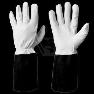High Quality TIG Welding <b>Gloves</b> Flame Retardant Sheep Grain Leather Industrial Safety Hand Protection Construction BBQ <b>Gloves</b> - Product Image 3