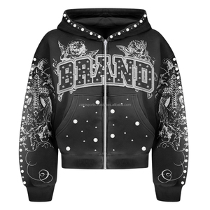 Sudadera Unisex con Estampado de Calavera y Bordado Chenille, Estilo Único, Transpirable, para Invierno, Impresión Digital, Nueva Llegada, Gran Venta - Product Image 4