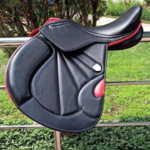 Silla de Montar Inglesa Profesional de Cuero Genuino de Alta Calidad para Salto Ecuestre, Sillas de Montar de Contacto Cercano - Product Image 2