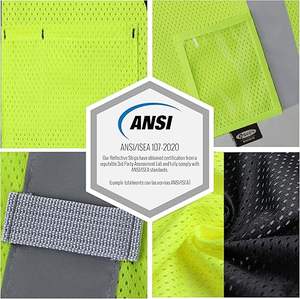 Chaleco de Trabajo de Alta Visibilidad para Hombre, Chaleco de Seguridad Reflectante de Alta Calidad - Product Image 3