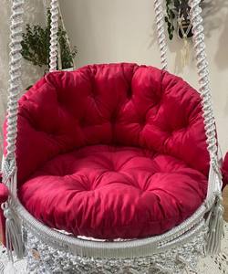 Coussin rond, chaise suspendue, coussin de jardin, coussin de balançoire en macramé, sur mesure - Product Image 2