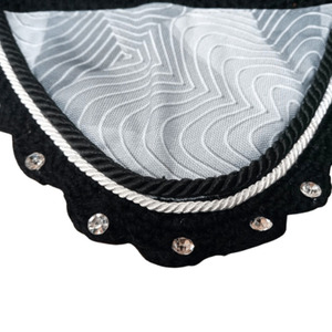 Ensemble de tapis de selle pour cheval en polycoton durable, matelassé à paillettes, avec bottes et bonnet d'oreille assortis, accessoires d'équitation de luxe - Product Image 5