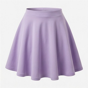 Women A-Line Mini <b>Skirt</b> Solid Color <b>Elastic</b> <b>Waist</b> Comfortable Spandex Polyester <b>Skirt</b> All Seasons Wear - Product Image 1