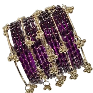 Juego de 16 Pulseras Ghungroo Doradas de la Mejor Calidad, Estilo Kashmiri, Brillantes, para Bodas y Fiestas, Pulseras Punjabi Premium - Product Image 5
