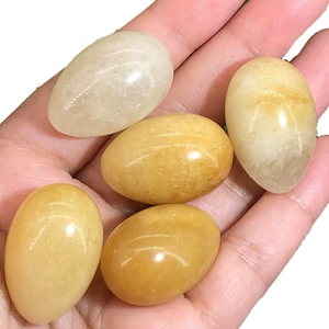 Huevo Yoni de Aventurina Amarilla Natural, Piedra Semipreciosa de Jade para Protección Energética, Ejercicio Vaginal, Tallado con Diseño Feng Shui - Product Image 2