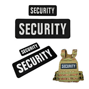 TEPRA SPORTS Spot Security Tactical <b>Back</b> Sticker Embroidery <b>Heat</b> Transfer Printing Vest Patch With Adhesive Hook and Loop - Product Image 1