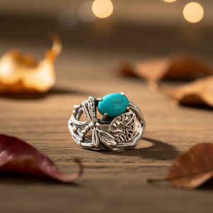 <b>Turquoise</b> Fashion <b>Ring</b> 4.1 Grams Weight - Product Image 3