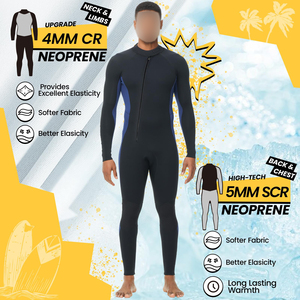 Customized Design Chest Zip Diving Suit Full Body Neoprene <b>Wetsuit</b> for Men 5mm Surfing Wet Suits Warm Full Body Swim Suits - Product Image 4