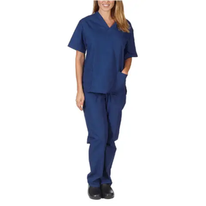 Conjunto de Uniforme Médico para Mujer, Top con Cuello en V y Pantalones Jogger, Algodón y Poliéster, Colores Personalizados, Alta Calidad - Product Image 6