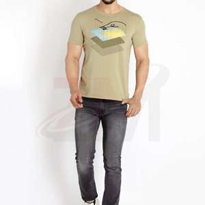 T-shirts amples marron unis pour hommes 100 % coton, style streetwear décontracté, coupe ample, basiques pour l'été, vente en gros, marque - Product Image 5