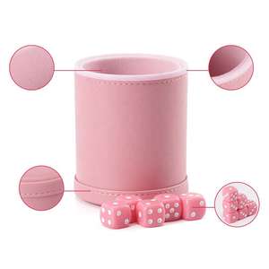 OEM Manufacture's Customized Logo Unique Leather Dice Cups for <b>Table</b> Games Personalized and Stylish - Product Image 1