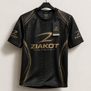 เสื้อยืด ZIAKOT รุ่นใหม่ ดีไซน์พิเศษสำหรับผู้ชาย ลายมัดย้อมสีเขียว-ขาว แบบ 3 มิติ สำหรับออกกำลังกาย - Product Image 6