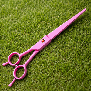 Ciseaux de toilettage pour animaux de compagnie en acier inoxydable de haute qualité de 7,5 pouces, lame pointue avec logo personnalisé, ciseaux pour la beauté des animaux de compagnie - Product Image 1