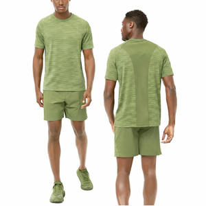T-shirt homme personnalisé vert pastel de qualité supérieure, vêtements de sport, entraînement, léger, respirant, coupe classique, vente en gros, vêtements de sport - Product Image 1