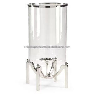 Farol de Bambú Hecho a Mano con Acabado Antiguo, Elegante Portavelas Dorado para Decoración de Jardín, Hogar, Navidad y Fiestas, Uttar - Product Image 1