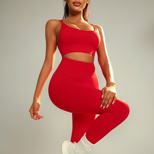 ชุดโยคะออกกำลังกาย 2 ชิ้น สำหรับเด็กผู้หญิง แบบขายส่ง เป็นมิตรกับสิ่งแวดล้อม ยกกระชับสะโพก ลายเรียบ สำหรับผู้ใหญ่ - Product Image 5