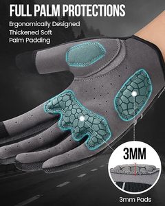 Guantes de ciclismo, guantes para bicicleta de montaña, guantes de entrenamiento para exteriores con dedos completos, guantes MTB antideslizantes con pantalla táctil y absorción de impactos, guantes de carretera - Product Image 4