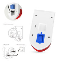 Alarme de sécurité domestique intelligente Tuya avec capteur de mouvement PIR solaire, son 120 dB, alerte lumineuse, étanche pour extérieur, système WiFi PST-CT80WH