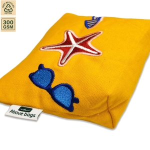 Sac de plage en toile de coton, sac de voyage, 18x12x5 cm, logo personnalisé, vente en gros, OEM, marque privée, commande en gros, modèle réutilisable SNC98 - Product Image 4