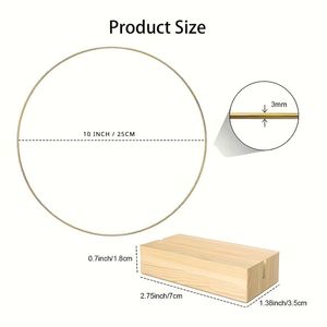 30 grandes cerceaux floraux en métal pour couronnes de mariage, guirlandes de Noël, macramé, décoration, base pour artisanat, 30 cerceaux floraux en métal - Product Image 2