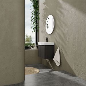 Mueble de Baño Flotante de 24 Pulgadas con Lavabo, Gabinete de Almacenamiento de Madera con Doble Puerta y Lavabo de Cerámica - Product Image 5