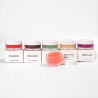 Baume exfoliant pour les lèvres aux 6 saveurs naturelles minérales 5g pour éliminer les peaux mortes et hydrater les lèvres
