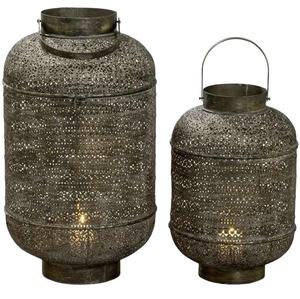 Ensemble de 2 lanternes de Temple marocain Vintage en dentelle à motifs de treillis, ventres de haute qualité, lanterne décorative dorée, 2023 - Product Image 1