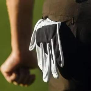 Nouveauté en promotion : Gants de golf en cuir véritable personnalisables, antidérapants, légers, à doigts complets et avec poignet réglable - Product Image 5