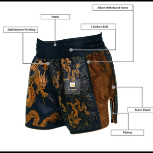 Unisex High-Grade MMA Gym Muay Thai Shorts Customized Satin Plus Size Mixed Martial Arts Boxing Shorts - Product Image 5