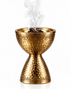 Luxury Durable Eco-Friendly Long-lasting Aromatic Hammered Brass <b>Bakhoor</b> Incense Burner Arabic <b>Oud</b> Mabkhara Home Hotel Ramadan - Product Image 1