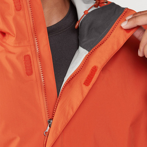 VANEK INTERNATIONAL Unisex Coated Color Blocking <b>Racer</b> <b>Jacket</b> Zipper Front Waterproof Windproof Sporty Hooded Fleece Quilted - Product Image 4