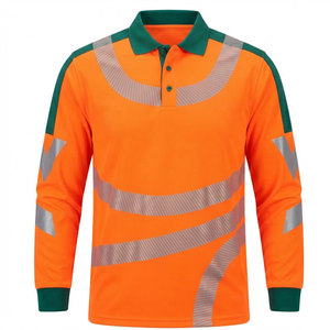 Chemises de travail professionnelles à manches longues pour hommes, respirantes, à col, uniformes durables, vêtements de travail pour le personnel de service et l'utilisation en extérieur - Product Image 1