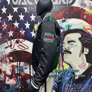 Chaqueta de Béisbol de Cuero Vacuno Vintage para Hombre, Acabado Satinado, Poliéster, Doble Botonadura, Abrigo de Invierno con Plumas de Animales, Talla Grande - Product Image 2