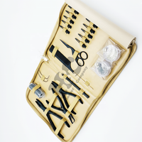 HOOPER COMPANY Kit d'outils professionnels pour extensions de cheveux à usage commercial, pinces, pochette, pinces à cheveux en acier inoxydable, aiguilles en forme de C