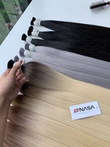 Extensiones de cabello humano vietnamita Remy 100% más vendidas, impresionante producto de belleza Rubio a granel para mujeres - Product Image 3