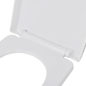 Sedile del water a chiusura morbida quadrato bianco con Design a sgancio rapido - Product Image 5
